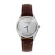 thumbnail image 1 of Diseño Del Reloj De De Moda Las Mujeres De Disco Blanco De Cuero Marrón Reloj Ocasional Sunnimix reloj, 1 of 8