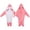 Pink, variant on Coerni Animal Onesie Kids Flannel Shark Dress Up Funny Bodysuit Fall Winter Soft Warm Loungewear Boy Girl Halloween Outfits