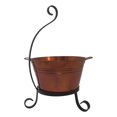 thumbnail image 1 of Enameled Galvanized Steel Planter with Iron Stand, 1 of 1