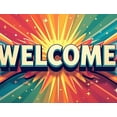 thumbnail image 4 of Welcome Backdrop Banner Vibrant Sunburst Design Perfect for Party Showers Office Decor Photography Background Celebration Event Decorations Cloud Elements, 4 of 4