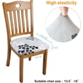 thumbnail image 4 of Stretch Chair Seat Covers Set of 4, Removable Washable Anti-Dust Dining Room Protector Cover Chair Seat Cushion Slipcovers (4, Gray-Black), 4 of 6