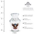 thumbnail image 2 of Artistic Eagle With Flag Urn For Human Ashes, Large Memorial Urns For Ashes Adult Male, Eagle-With-Flag-Themed Funeral Cremation Urns For Ashes, Decorative Burial Urns 3 Inch, 1pcs, 2 of 5