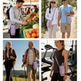 thumbnail image 6 of Insulated Water Bottle Carrier Bag with 4 Pocket for 30/40oz Tumbler with Handle, Water Bottle Sleeve Bag with Strap,Straw Cover,Holder Pouch for Men Women Hiking Camping Travel Gym(Purple Bag), 6 of 8
