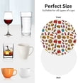 thumbnail image 4 of KLL Drink Coasters Set Round Shape of 4,PU Leather Absorbent Coasters Set Decorative Coffee Cup Coasters Housewarming Gift for Home Decor-Hot Dog Pizza, 4 of 5