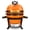 Orange, variant on London Sunshine Ceramic Charcoal BBQ Kamado Grill Smoker - Portable Tabletop Cadet Series -Orange