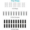thumbnail image 2 of 10PCS Premium Bike Shift Cable, Professional Bicycle Shift Wire Kit for Mountain and Road Bicycle, for Free 5 O-Rings, 10 End Ferrules and 20 End Caps, 2 of 5