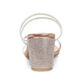 thumbnail image 2 of BLISSFUL STEP Women Rhines Block Heel Slide Sandals Rose Gold 8, 2 of 7