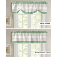 thumbnail image 4 of Tie Up Valance Curtain for Kitchen,Geometric Green Beige Striped Rod Pocket Short Curtains Adjustable Tie-Up Shade Valances,Gradient Watercolor Line Window Treatment for Bathroom Living Room Bedroom, 4 of 8