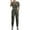 Green, variant on Women's Camouflage Jumpsuit Casual Elastic High Waist Jumpsuits Bottom Pants V Neck Romper Trousers with Pockets