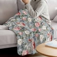 thumbnail image 3 of Vintage Spring Floral Blanket Soft Cozy Warm Throw Blanket for Couch, Plush Fuzzy Flannel Fleece Blankets for Sofa, Summer Botanical Watercolor Bed Blankets Lightweight Gifts for Women, 32"x48", 3 of 9
