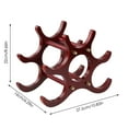thumbnail image 4 of SIfdSeng Get it Fast Elegant Design Red 6 Bottle Capacity Wooden Red Rack Holder Decorative Shelf Stand For, 4 of 7