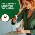 thumbnail image 2 of Tupkee Wine Glass Cleaning Brush  Soft Non-Scratch Foam Bristles  Goblet & Stemware Wine Glass Cleaner Brush for Glassware, Crystal, Bottle, & Mugs  Fits Tupkee 20oz Glass Tumbler  Made in the USA, 2 of 7