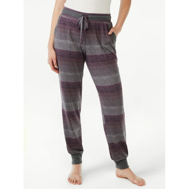 Joyspun Women's Hacci Knit Sleep Joggers, Sizes up to 3X