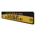 thumbnail image 4 of Lake Welcome Novelty Decor, Metal Wall Sign - 4x18 Inches, 4 of 4