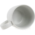 thumbnail image 4 of Elanze Designs Ribbed Solid White 13 ounce Ceramic Coffee Mugs Pack of 4, 4 of 6