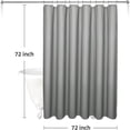 thumbnail image 3 of Zrodlmo Waffle Fabric Shower Curtain and Liners Sets with Hooks, Thick Bathroom Curtain Set, 72" x 72", Gray, 3 of 8