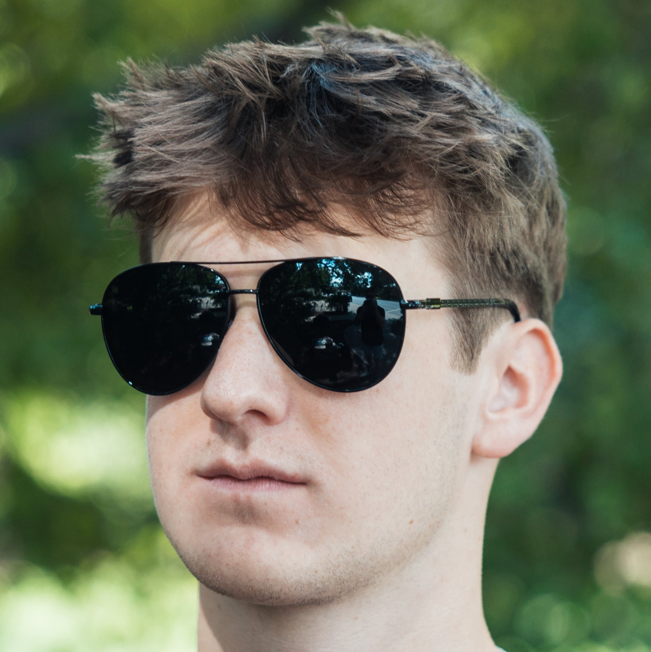ZEN Oversized Aviator Super Dark UV400 Category 4 Sunglasses for Men & Women - Metal Frame, Shatterproof Dark Lenses, Light Sensitivity & Outdoor Protection