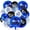 Blue and Black, variant on Black and Gold Graduation Balloons Graduation Decorations 2026, 51Pcs Grad Latex Balloons and Grad Foil Balloon with Confetti Ribbons Grad Party Decorations for College High School