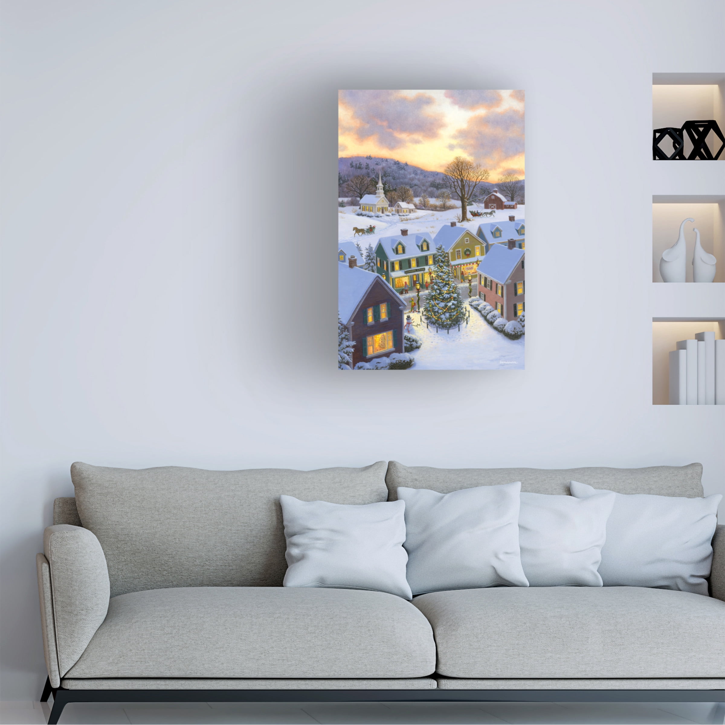 Ruth Sanderson 'Old New England Christmas' Canvas Art