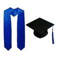 thumbnail image 3 of Voxware Graduation Cap Ceremony Party Cosplay with Graduation Stole Academic Mortarboard Blue Stole, 3 of 8