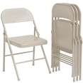 thumbnail image 1 of Yeshouse Juego de 4 sillas plegables de metal resistente, capacidad 160 kg, portátiles y apilables, 1 of 8