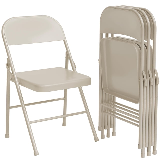 Yeshouse Juego de 4 sillas plegables de metal resistente, capacidad 160 kg, portátiles y apilables