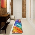 thumbnail image 6 of Colorful Feathers Hallway Runner Rug 2'X6' Non-Slip Washable Carpet Runner Kitchen Entryway Laundry Bedroom, 6 of 7