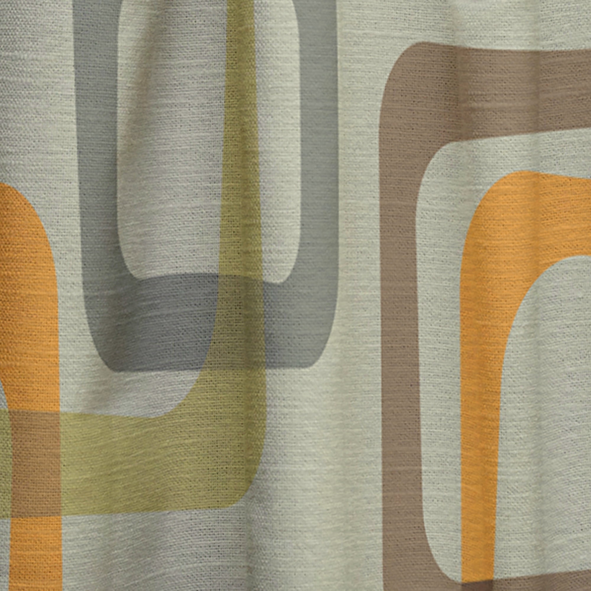 Designart 'Square Retro Design VII' Mid-Century Modern Curtain Panel