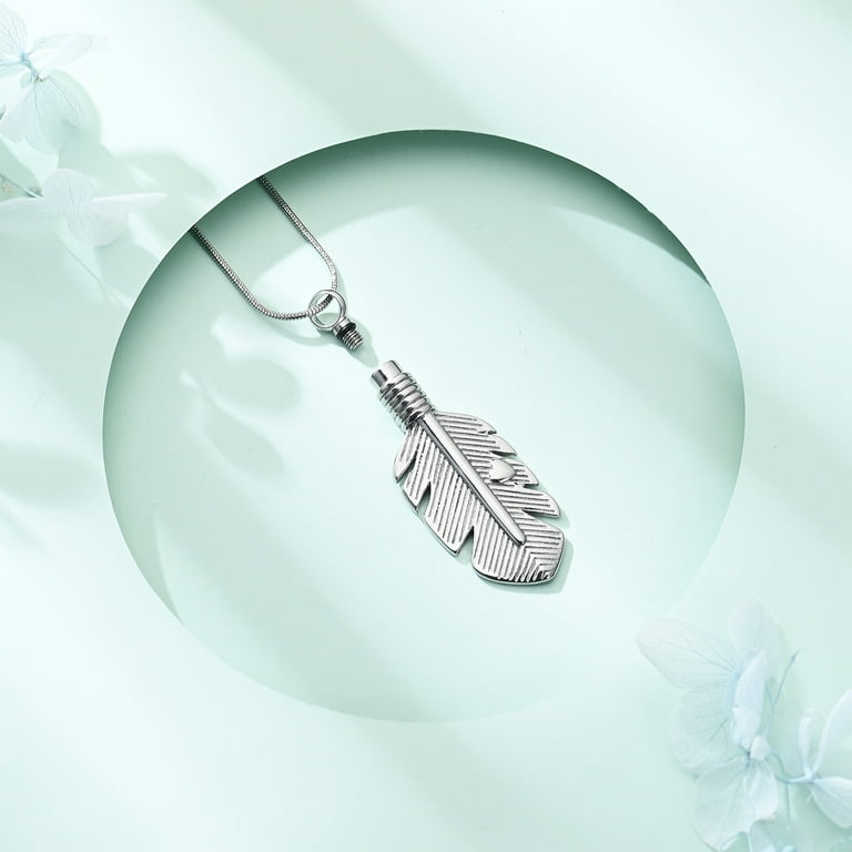 Feather hotsell urn necklace