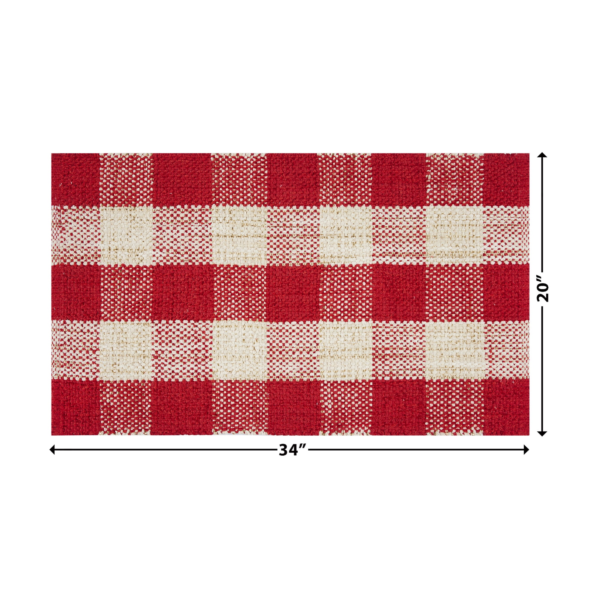 Holiday Time Red Plaid 20" x 34" Accent Rug