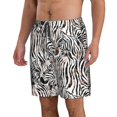 thumbnail image 2 of Logiee Leopard And Zebra Print Mens Swim Trunks Quick Dry Board Shorts,Breathable Hawaii Beach Shorts Swimwear Bathing Suits-Medium, 2 of 6