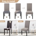 thumbnail image 4 of Set de 6 Fundas Elásticas para Sillas de Comedor Taupe SearchI, 4 of 7