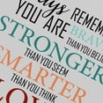 thumbnail image 3 of Wayfare Art Canvas Prints Poster, 8 x 10 inch Wall Decor Canvas Artwork, Always Remember You Are Braver Stronger Smarter, 3 of 7
