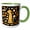 Green/White, variant on 3drose, Funny Cute Yellow Lab Dog and Circle Pattern Abstract Art, 11oz Magic Transforming Mug