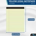 thumbnail image 3 of 1InTheOffice Yellow Legal pads 8.5 x 11, Perforated Wide Ruled Writing Pads, Yellow Legal Pads 50 Sheets per Notepads, 12/Pack, 3 of 5