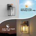 thumbnail image 2 of Luminaria exterior WIHTU de anochecer a amanecer, impermeable, negra, 2 of 9