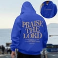 thumbnail image 1 of MHFRRA Sudadera con Capucha para Hombre, de Manga Larga, Informal, con Diseño Estampado, para Uso Diario, para El Hogar, Al Aire Libre, Senderismo, Otoño E Invierno, Tela Suave y Cómoda Azul, 1 of 6