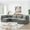 Light Gray, variant on MODERNLUXE 125" Modular Sectional Sofa with Movable Ottoman,L-Shaped 6 Seat Comfy Cloud Couch with Deep Seat and Throw Pillow, Oversized Chenille Sofa,Convertible U Shaped Couch for Living Room