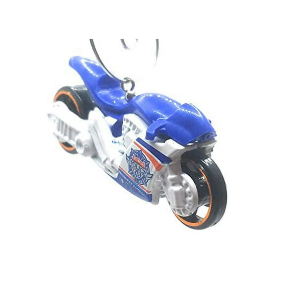 Christmas Ornament for Street Stealth Motorcycle White Blue Seat