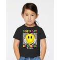 thumbnail image 2 of Wild Bobby 100th Day of School Retro Cute Smiley Face, 100 Days of School 2024 2025 Design for Kids Youth Boys Girls School Toddler Crew Graphic T-Shirt, 2 of 6