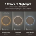 thumbnail image 4 of Mooas Luna Llena Led Silencioso Reloj De Pared Digital De Madera con Control Remoto Luz De Fondo Luz Nocturna Reloj De Pared De Madera Digital Amanecer Alarma Melodía 5 Niveles Brillo Moderno Decorati, 4 of 9
