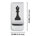 thumbnail image 2 of Stainless Steel Bishop Chess Piece Classic Slim Money Clip Credit Card Holder, 2 of 2