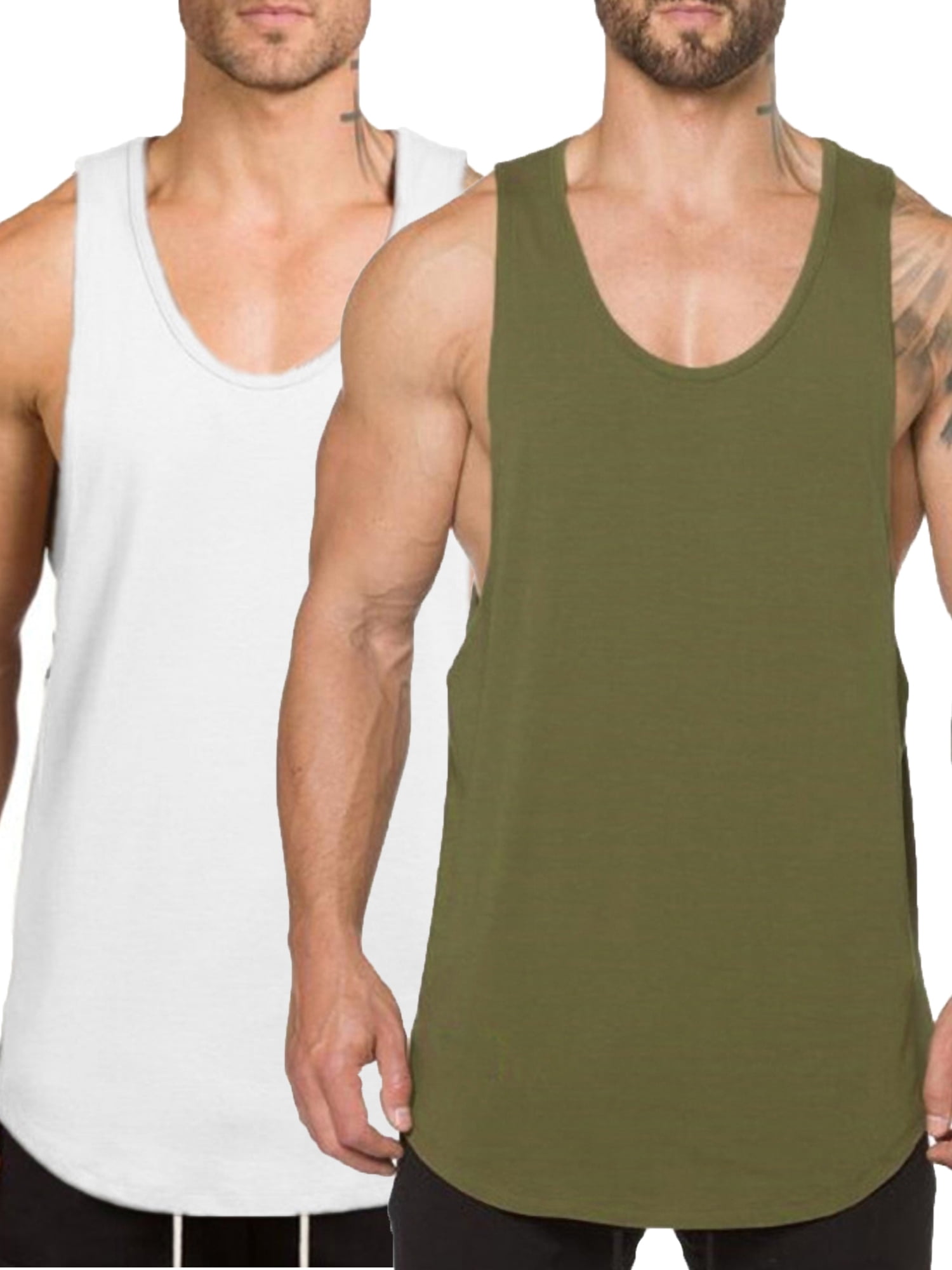 TX Apparel Mens Cut Off Tank Top Small Cotton Bodybuilding T-Shirts 