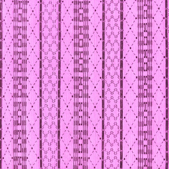 Ahgly Company Indoor Square Solid Purple Modern Area Rugs, 7' Square