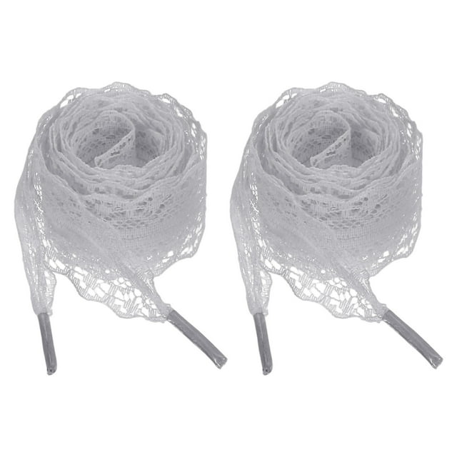 2 pares de cordones planos, cordones de 2.2 cm de ancho y 140 cm de largo, color gris