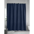 thumbnail image 5 of Fsddascl Solid Dark Blue Shower Curtain Set - Standard 72" x 72" Bathtub Curtain with 12 Hooks, Minimalism Abstract Denim Texture Waterproof Fabric Stall Shower Curtains for Bathroom/Bathtub, 5 of 6