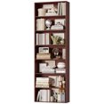 thumbnail image 7 of Homfa 82" Tall Bookcases, Freestanding Display Storage Shelves, 7-Tier Open Bookshelf for Home Office Living Room Bedroom, Cherry Red, 7 of 7