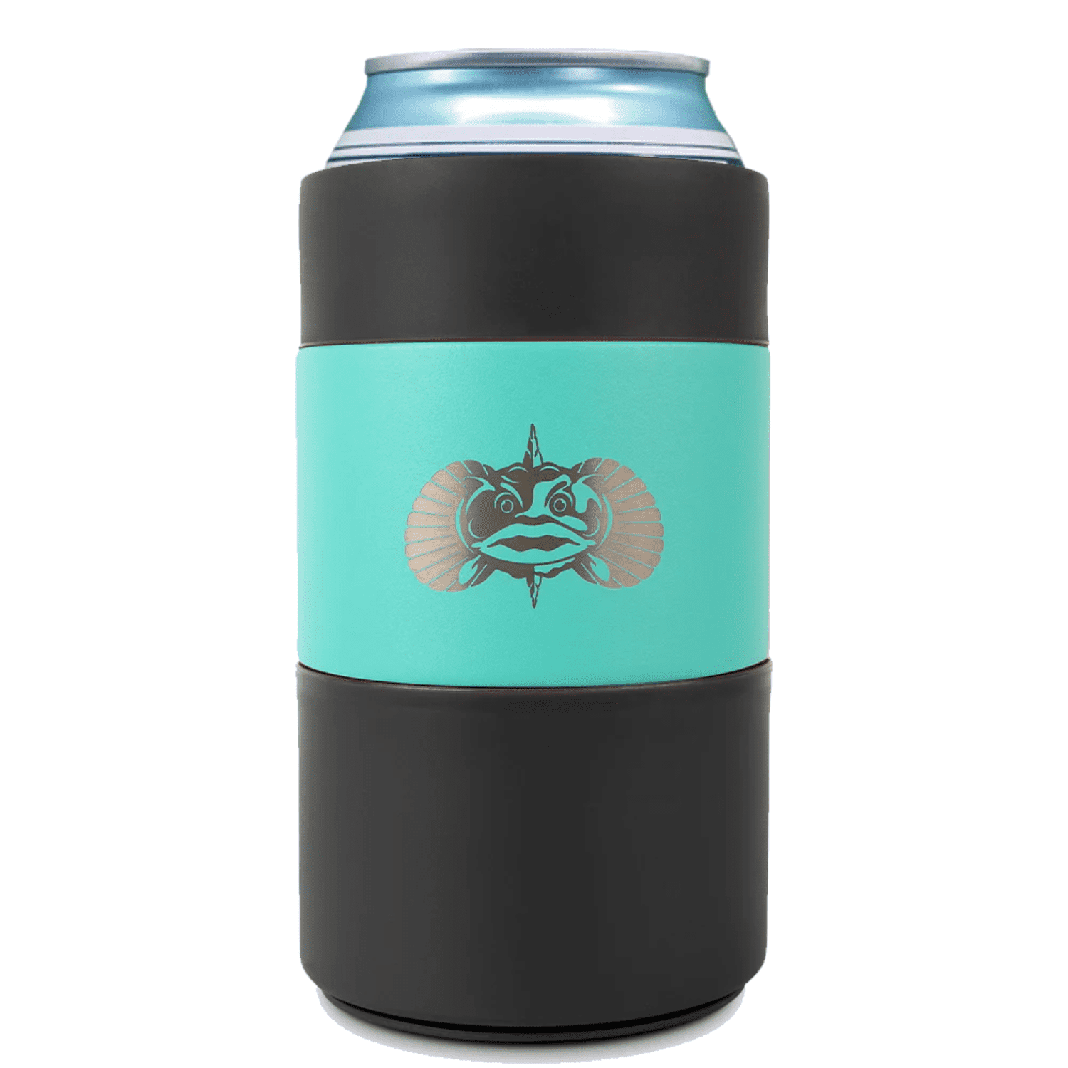 (2 pack) Toadfish Non-Tipping Can Cooler Sleeve 12 oz – SmartGrip Suction Base, Insulated, Universal Fit, Teal