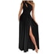 thumbnail image 1 of Moda mujer elegante Sexy un hombro vestido Color sólido vestido largo falda vestido Pompotops  qwe13953, 1 of 5