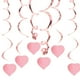 thumbnail image 1 of Cateissary Remolinos colgantes de corazón, suministros de techo de hidromasaje, colgante de amor, decoración de fiesta atractiva, adorno, Kits de decoración para fiestas corazón de oro rosa, 1 of 6